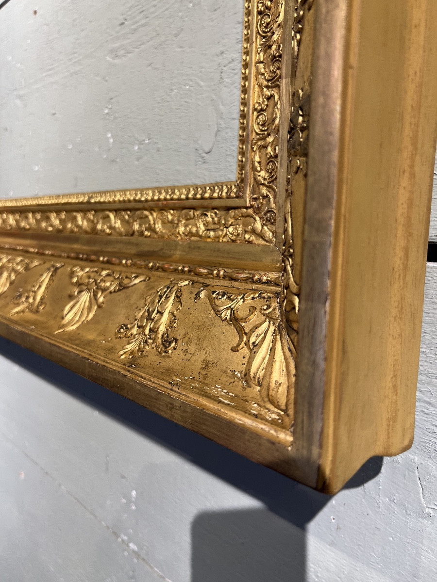 Cadre en bois doré Empire 19ème Siècle-photo-6