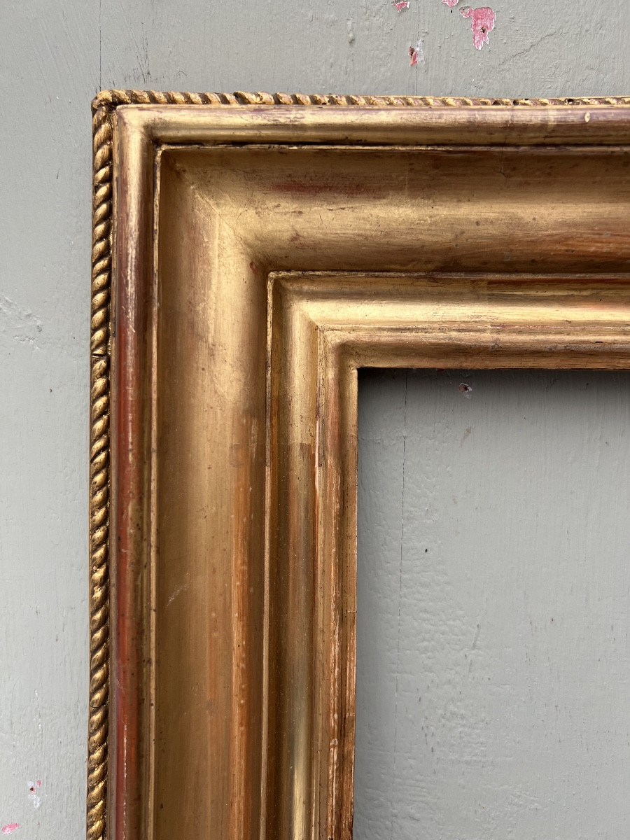 Cadre en bois doré 19ème Siècle-photo-2