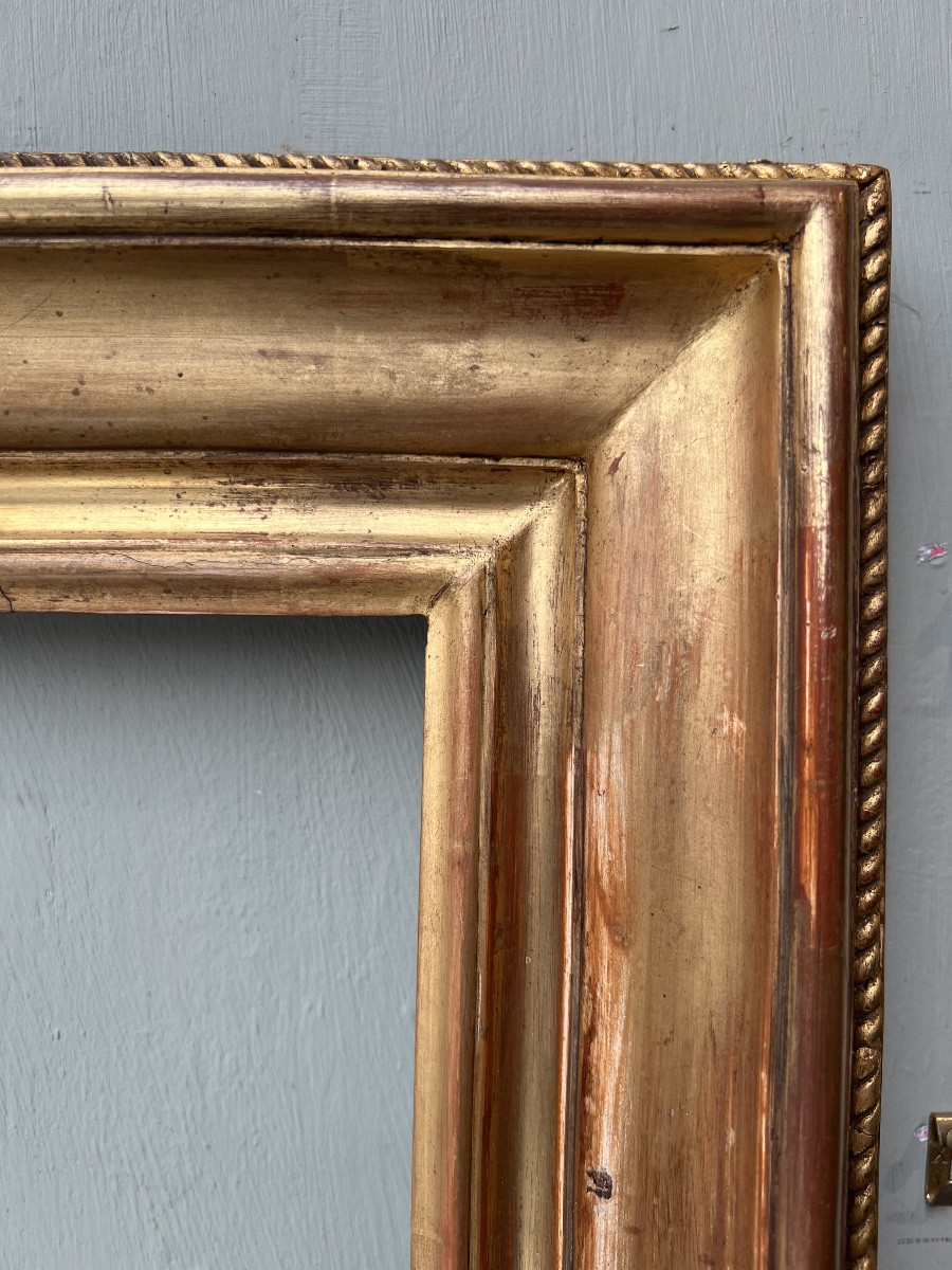 Cadre en bois doré 19ème Siècle-photo-3