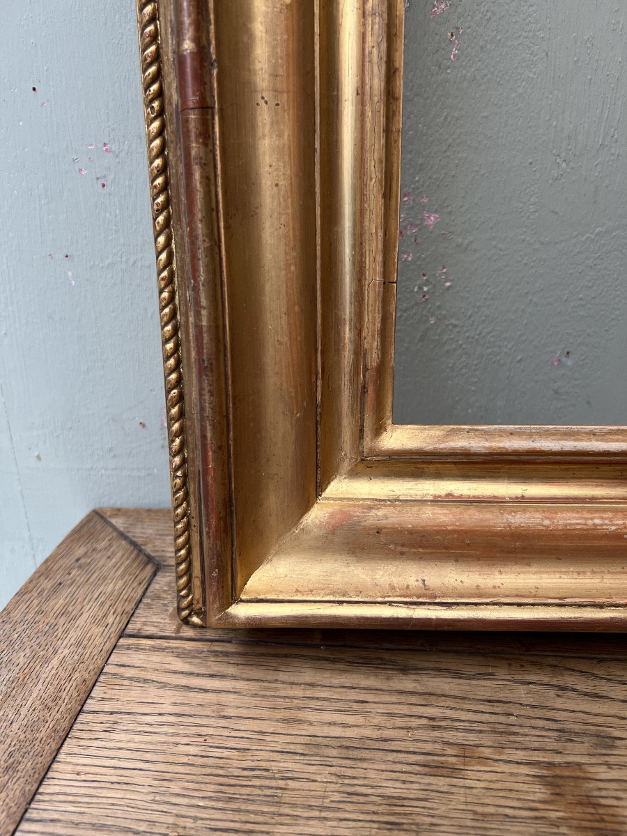 Cadre en bois doré 19ème Siècle-photo-1