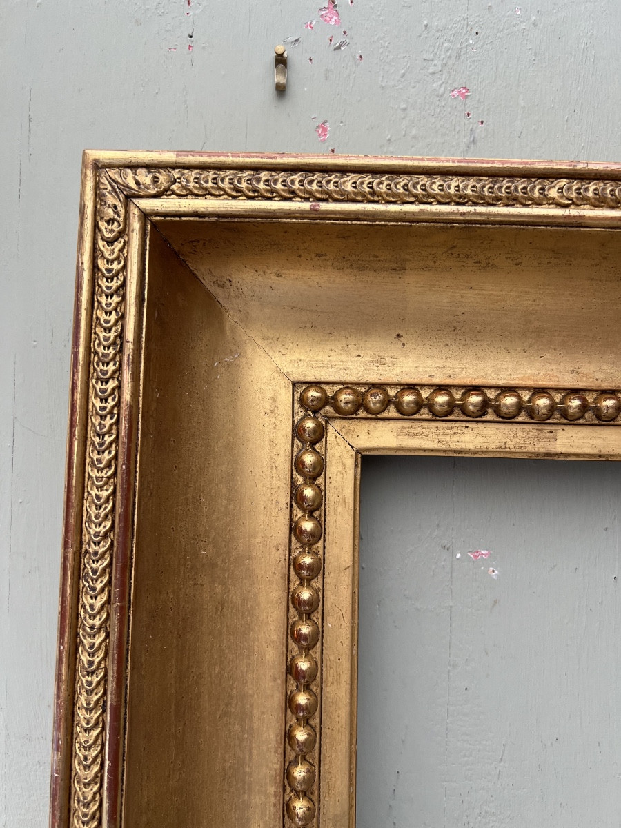 Cadre en bois doré début 19ème Siècle-photo-2