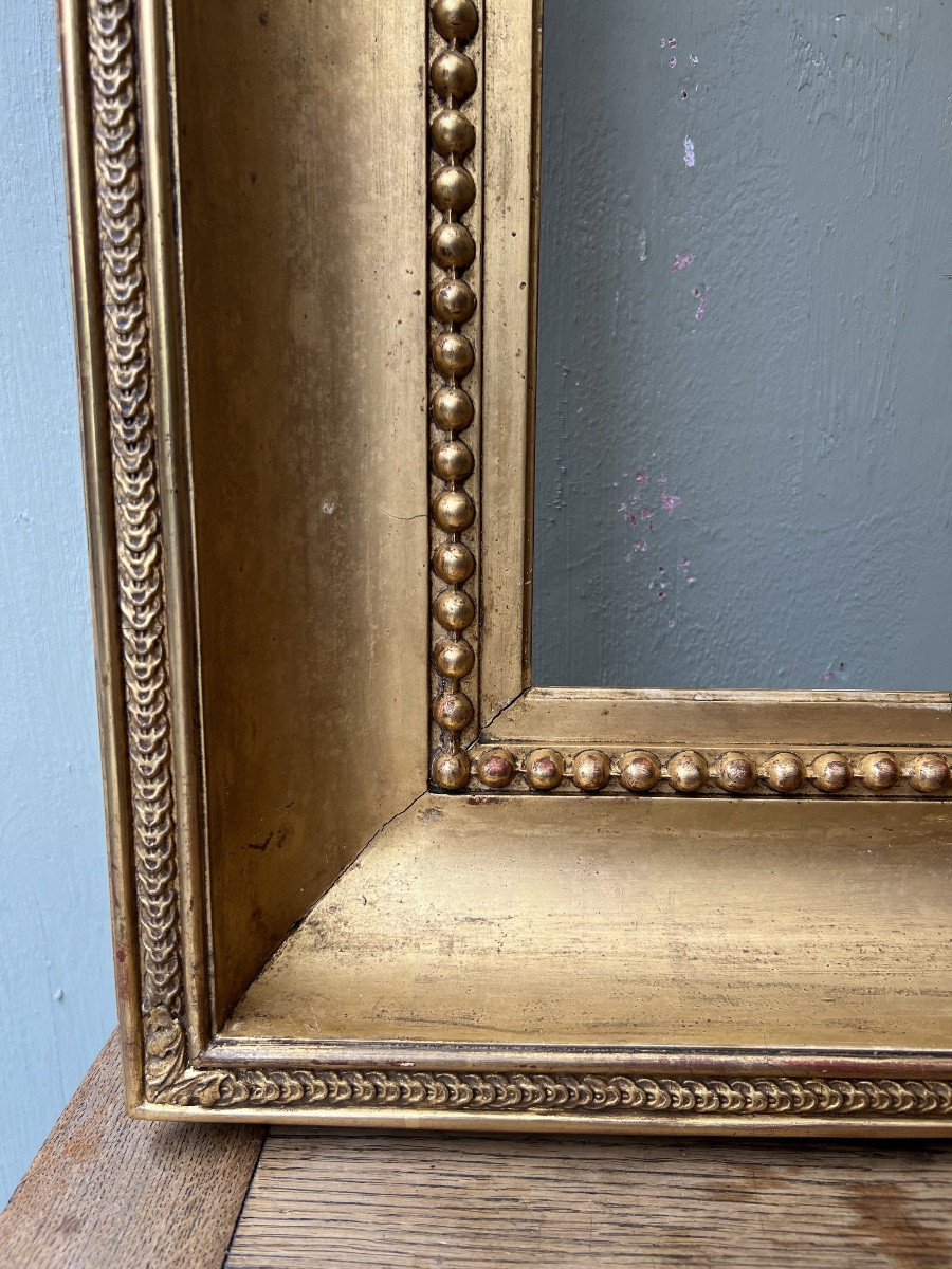 Cadre en bois doré début 19ème Siècle-photo-1