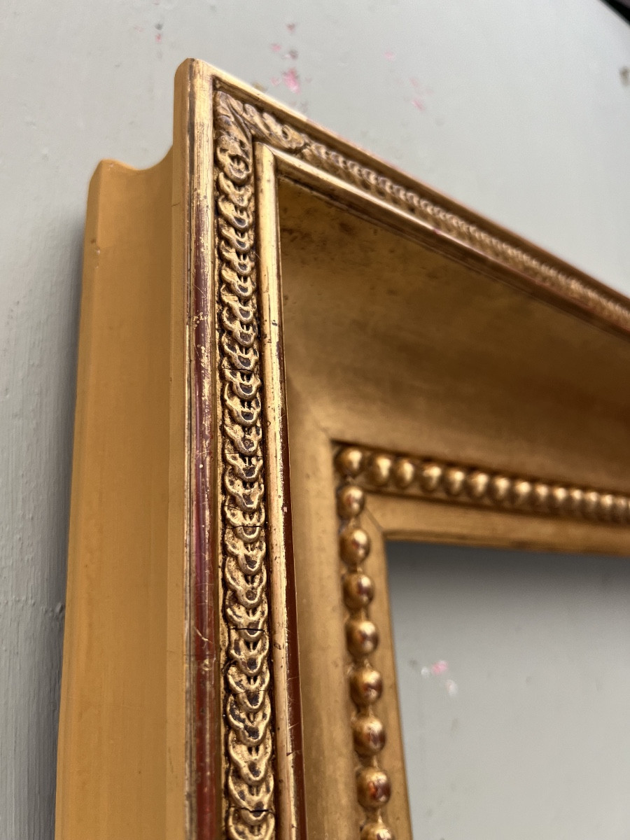 Cadre en bois doré début 19ème Siècle-photo-2