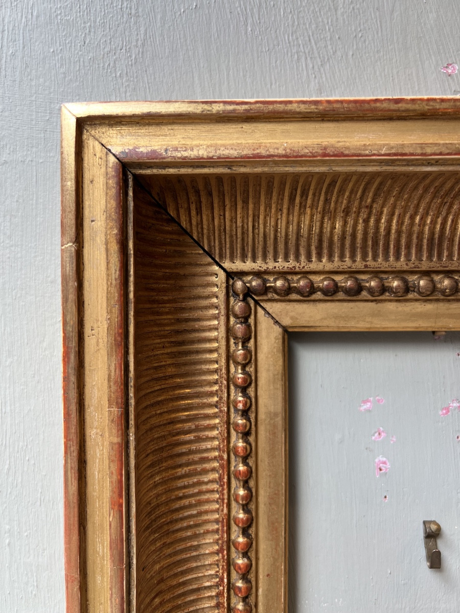 cadre en bois doré Napoléon III 19ème siècle-photo-2