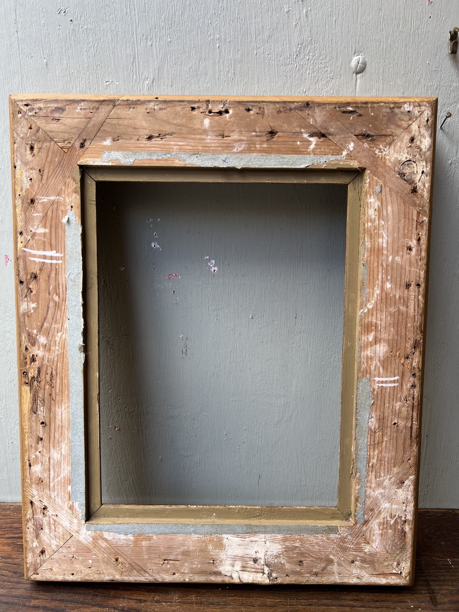 19th Century Gilded Wooden Frame-photo-3