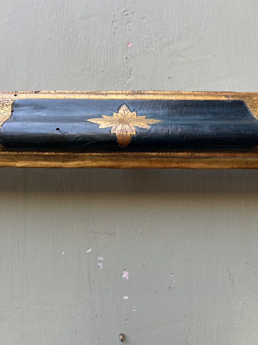 Gilded And Lacquered Wooden Frame, Spain, 17th Century-photo-2