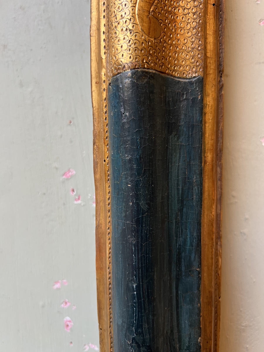 Gilded And Lacquered Wooden Frame, Spain, 17th Century-photo-6