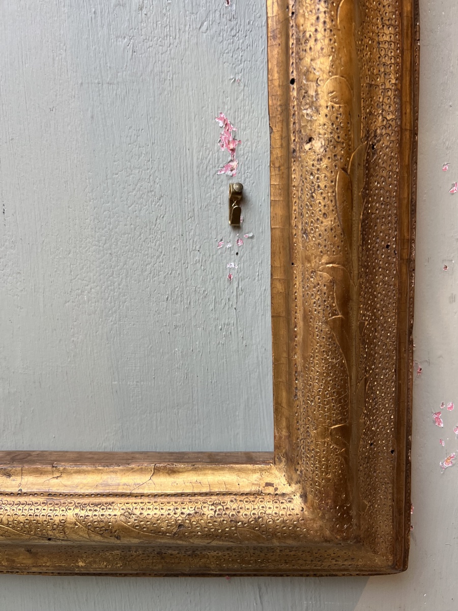 Gilded And Lacquered Wooden Frame, Spain, 17th Century-photo-8