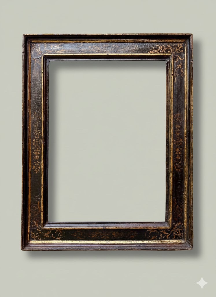 16th-century Lacquered Wooden Frame From Siena, Italy