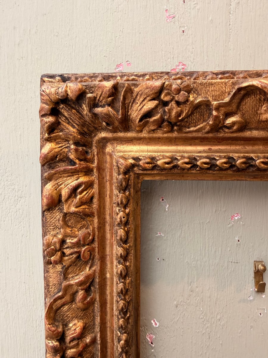 17th-century Louis XIII Gilded Wooden Frame-photo-2