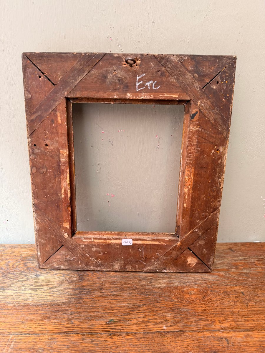 17th-century Louis XIII Gilded Wooden Frame-photo-4