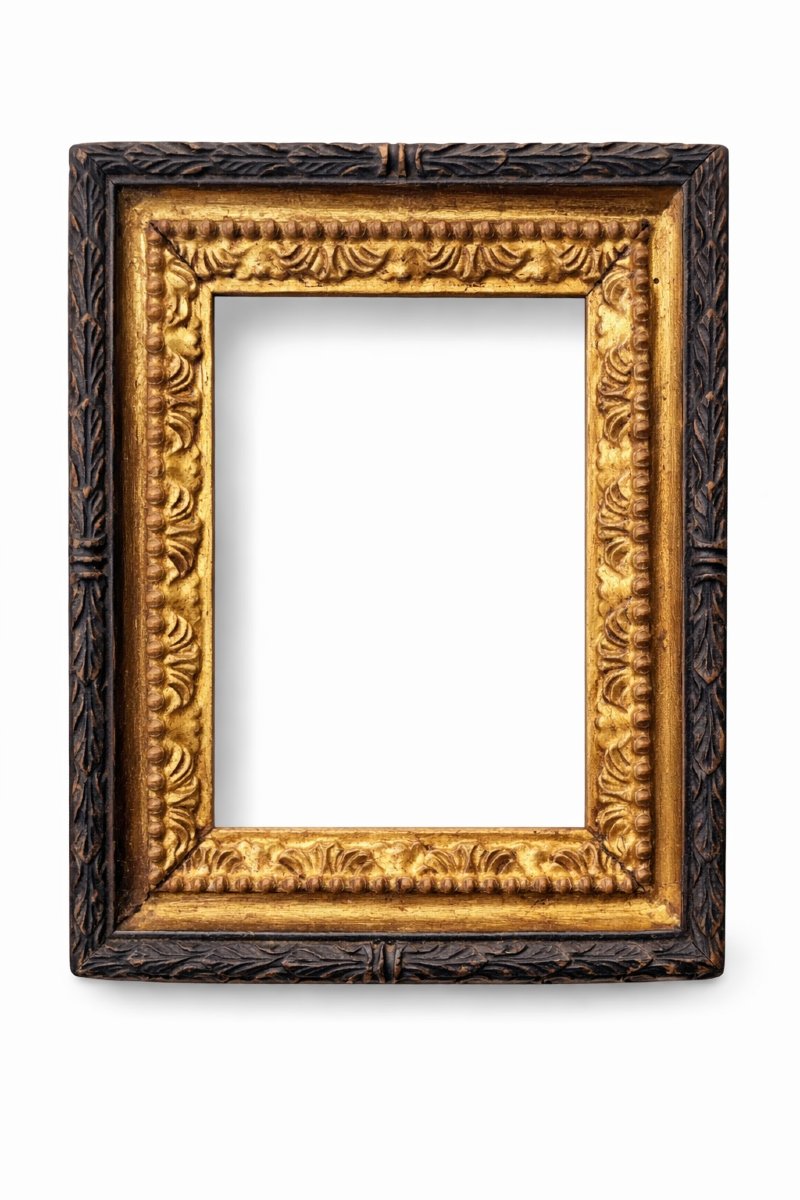 Gilded And Blackened Wooden Frame, Rome, Italy, 18th Century