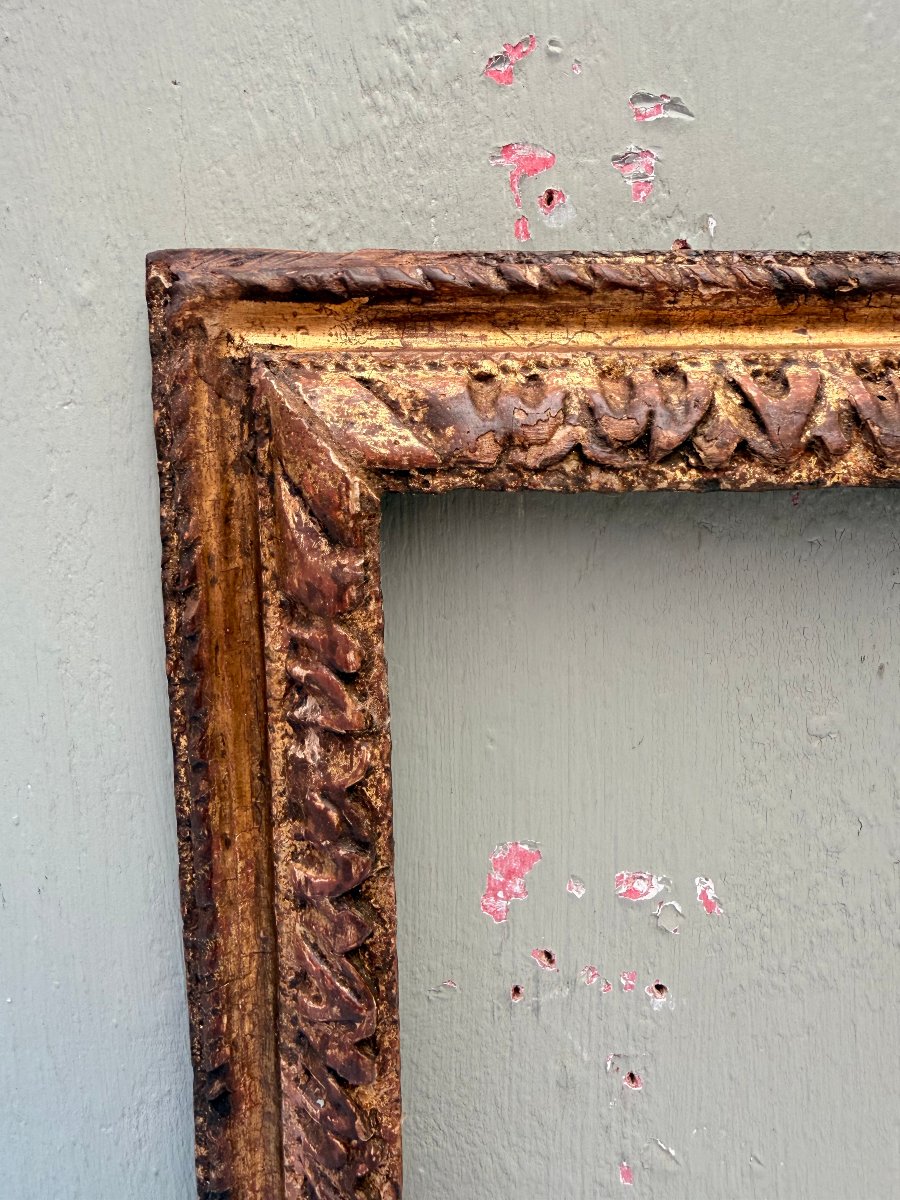 Gilded Wooden Frame, Louis XIII Period, 17th Century-photo-2
