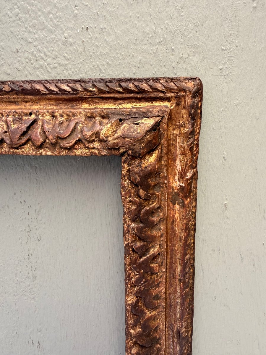 Gilded Wooden Frame, Louis XIII Period, 17th Century-photo-3