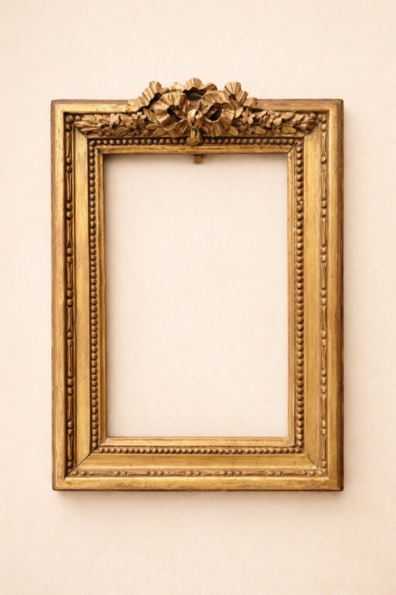 18th-century Louis XVI Gilded Wooden Frame