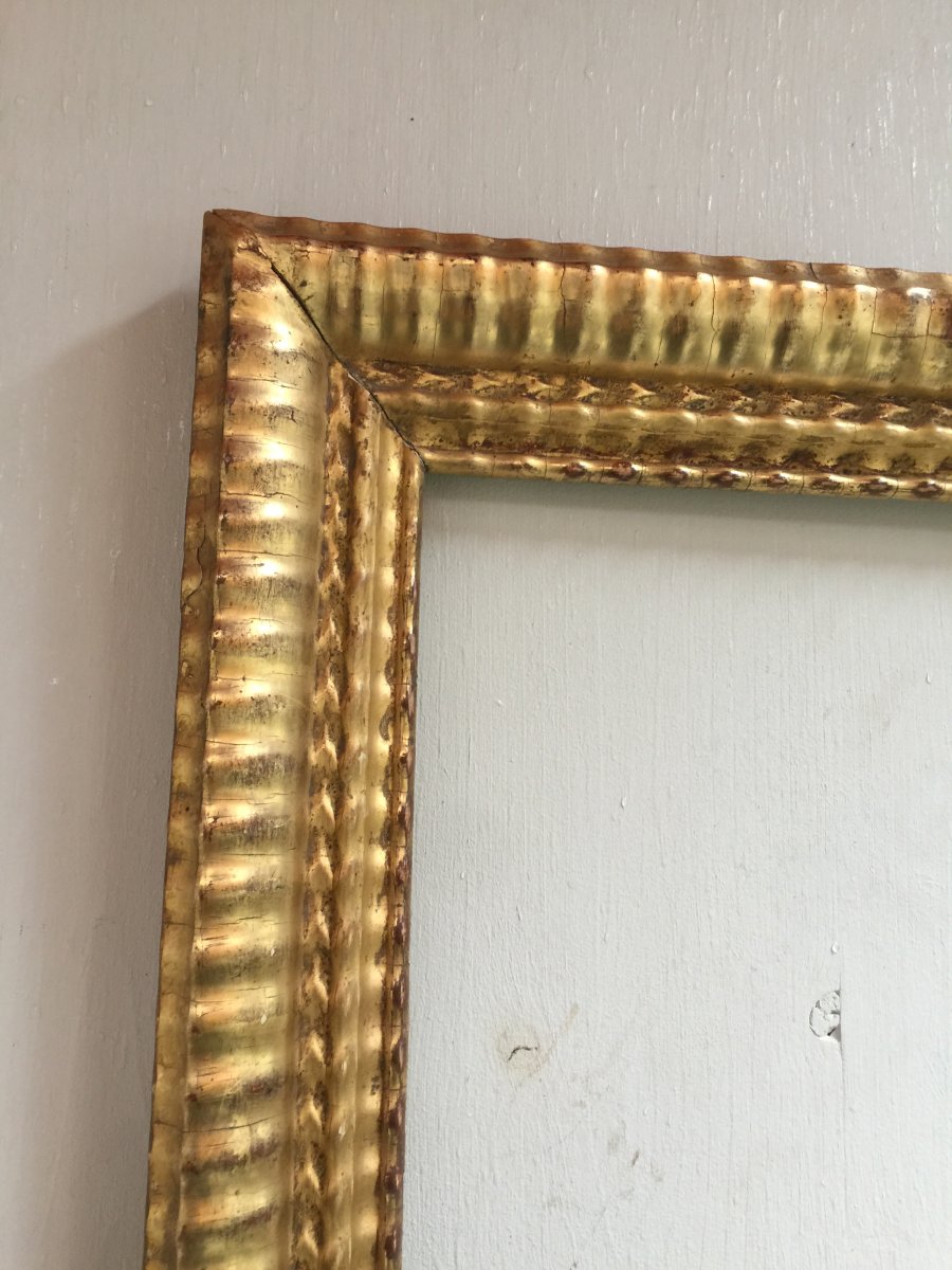 19th Century Golden Wood Frame-photo-2