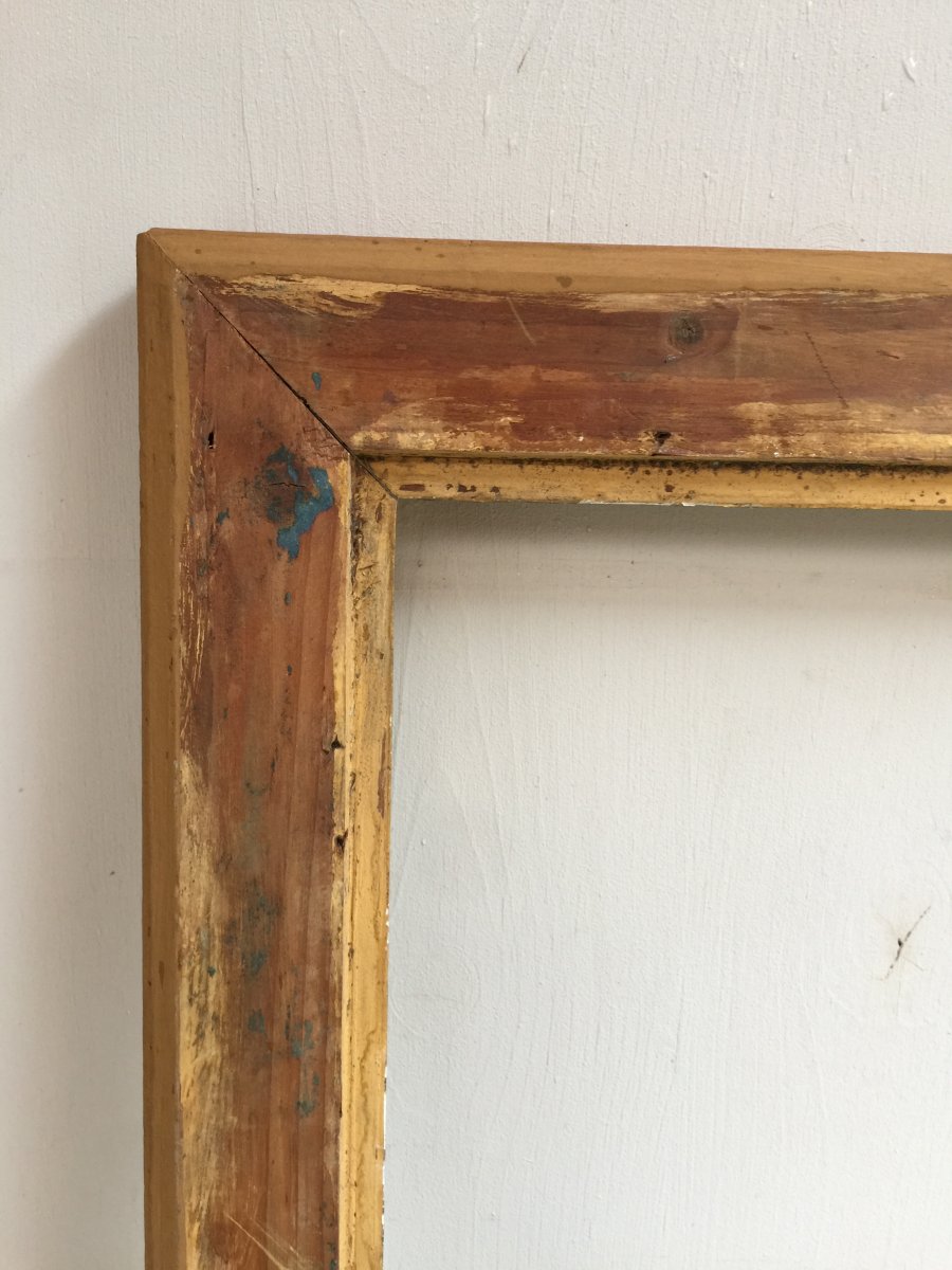 19th Century Golden Wood Frame-photo-3