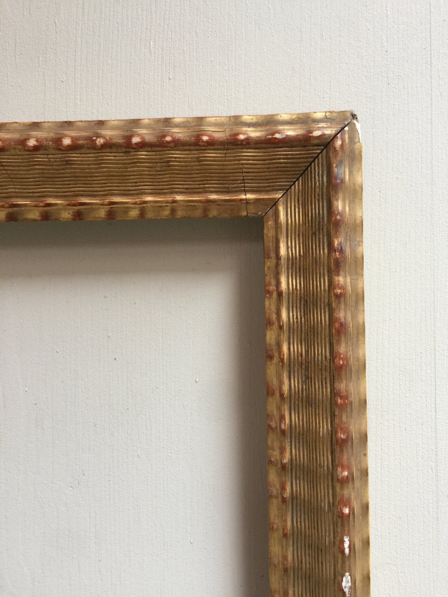 19th Century Golden Wood Frame-photo-3