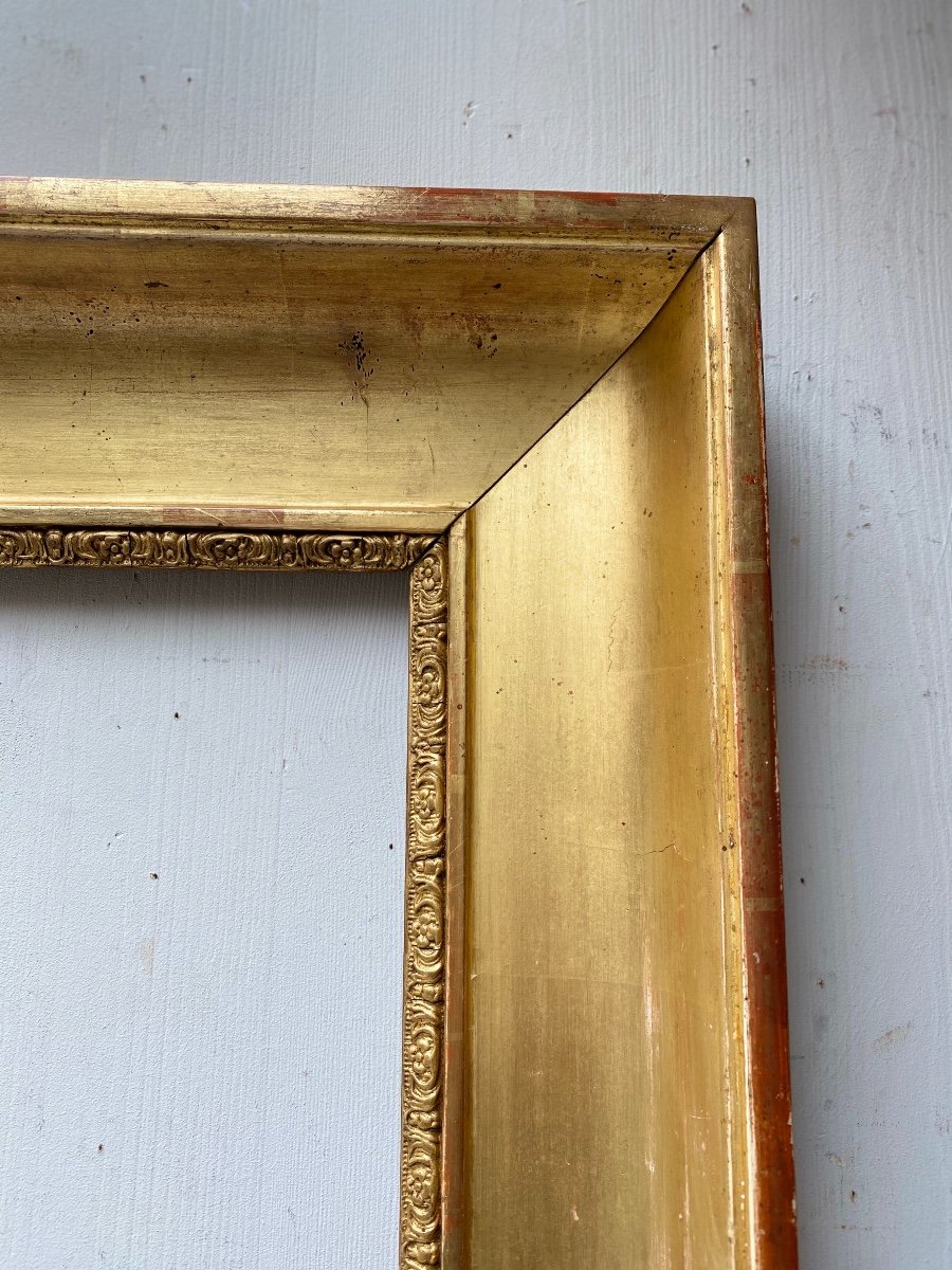 19th Century Golden Wood Frame-photo-3