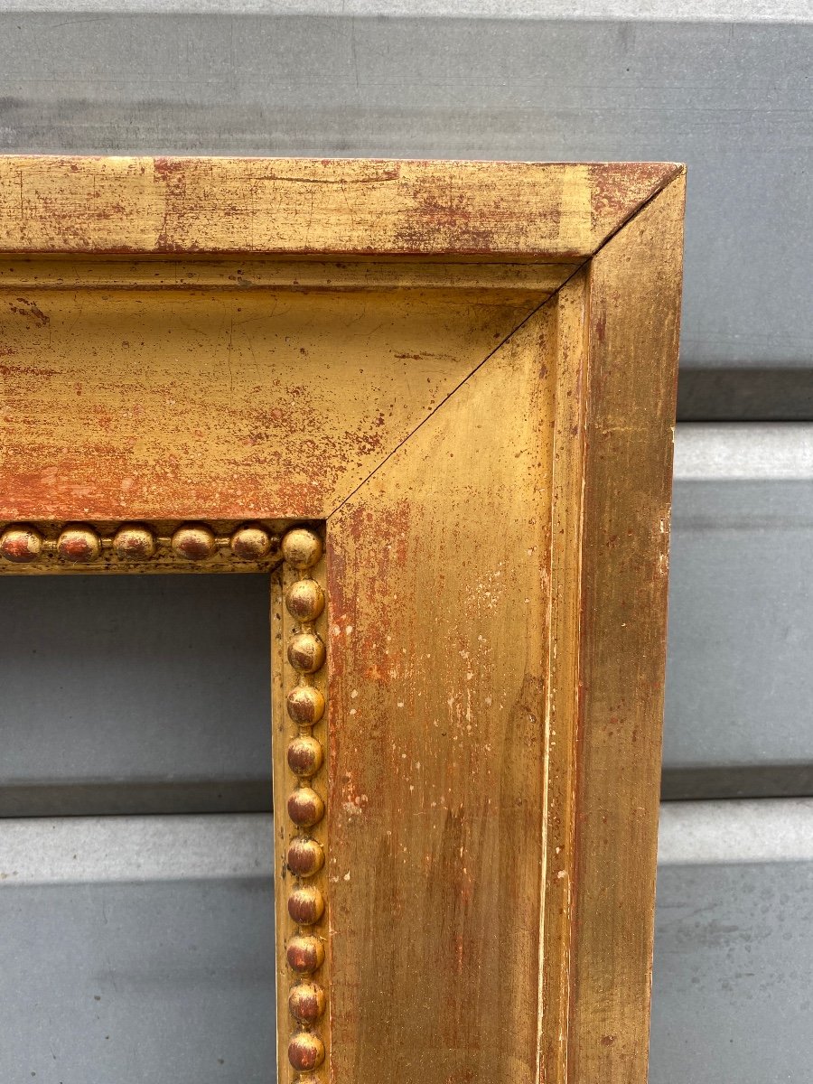 Important 19th Century Golden Wood Frame-photo-3