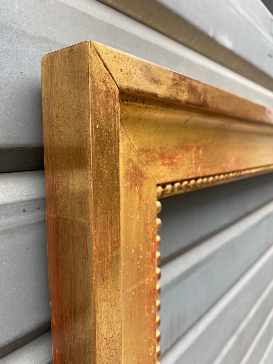 Important 19th Century Golden Wood Frame-photo-4