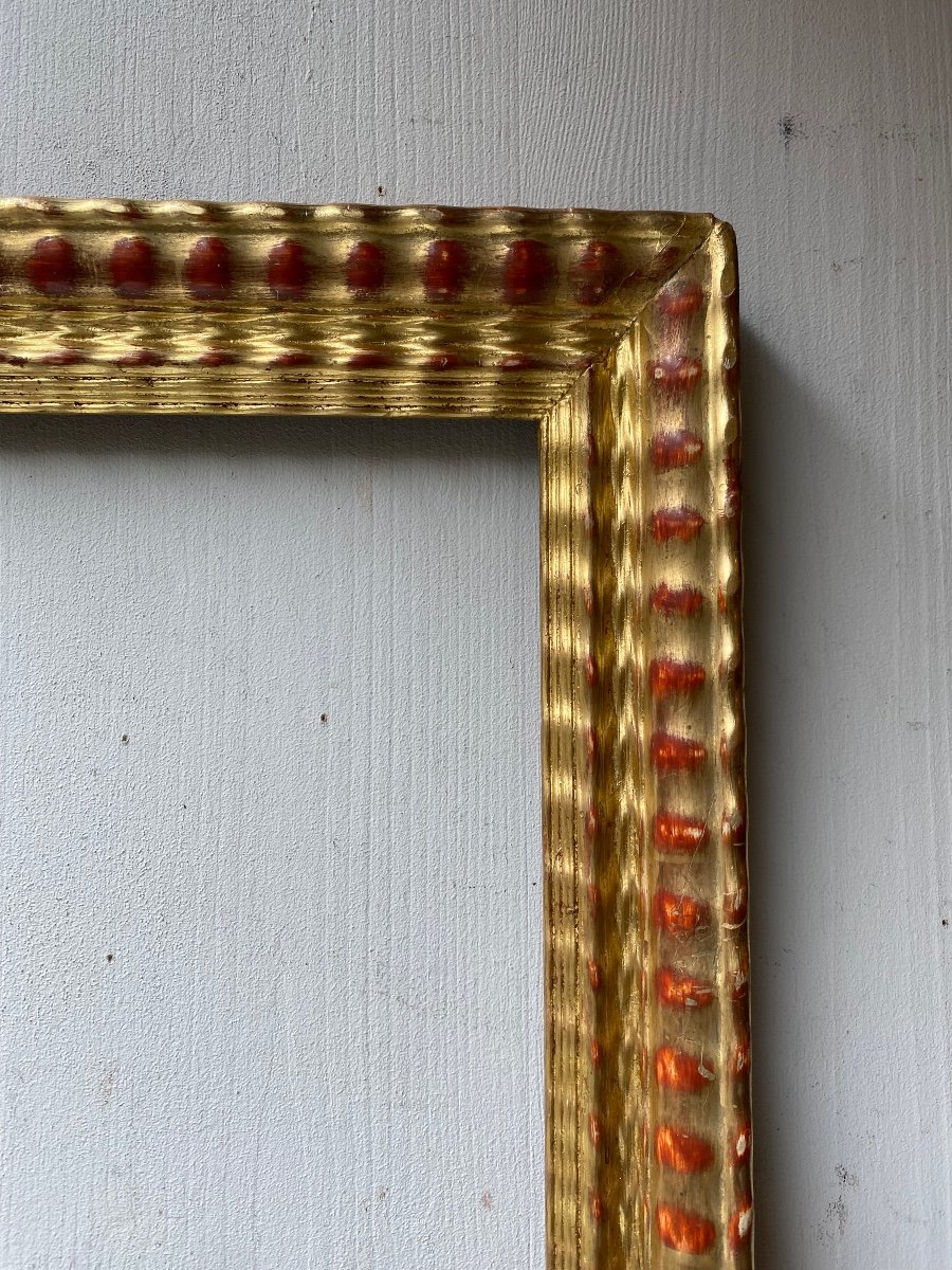 19th Century Golden Wood Frame-photo-3