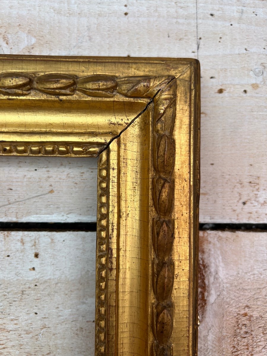 Cadre En Bois Doré Louis XVI 18ème Siècle-photo-4