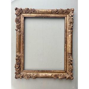 Cadre en bois doré Louis XIV 17ème siècle