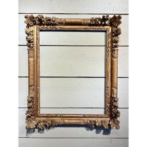 Cadre en bois doré Louis XIV 17ème siècle