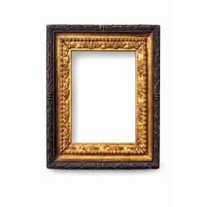Gilded And Blackened Wooden Frame, Rome, Italy, 18th Century