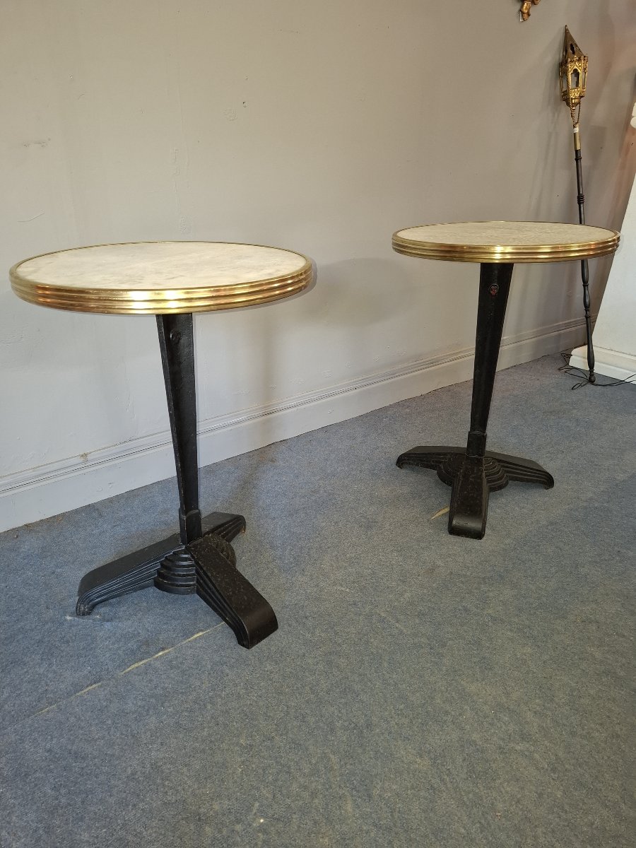 Set Of 2 Bistro Tables By Louis Vuitton 