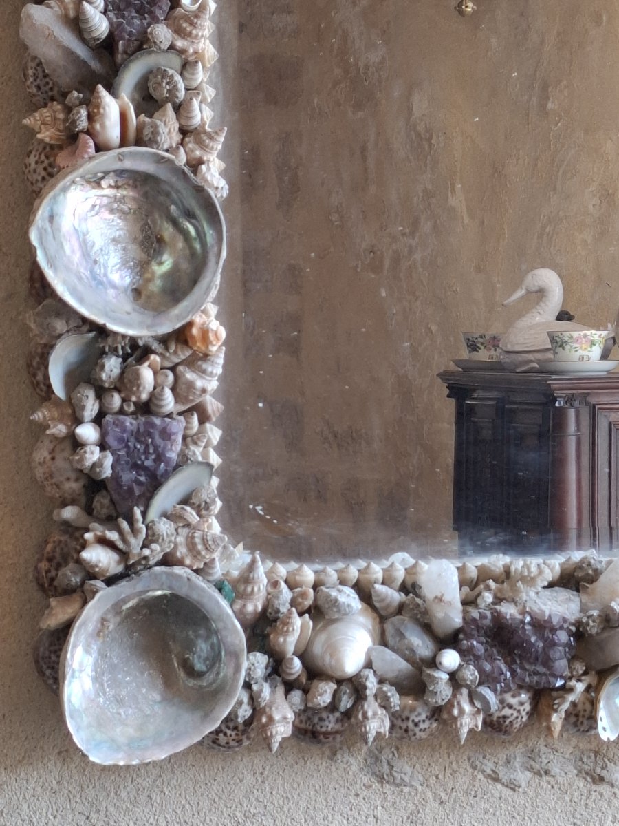 Miroir dans le style de mobilier de grotte attribué a Antony Redmille -photo-4