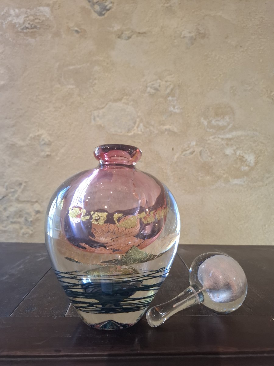 Perfume Bottle By Glassmaker Jean Claude Novaro-photo-3
