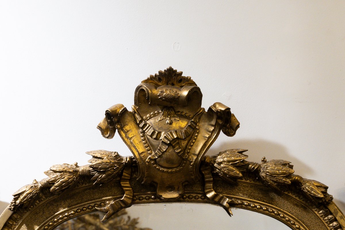 Louis XVI-era Mirror In Gilded Wood -photo-2
