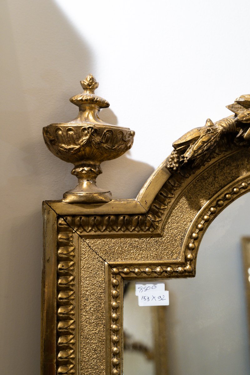 Louis XVI-era Mirror In Gilded Wood -photo-3
