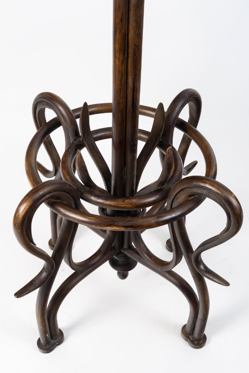 Art Nouveau Coat Rack From Brasserie Parisienne, Made By The Kohn Factory-photo-3