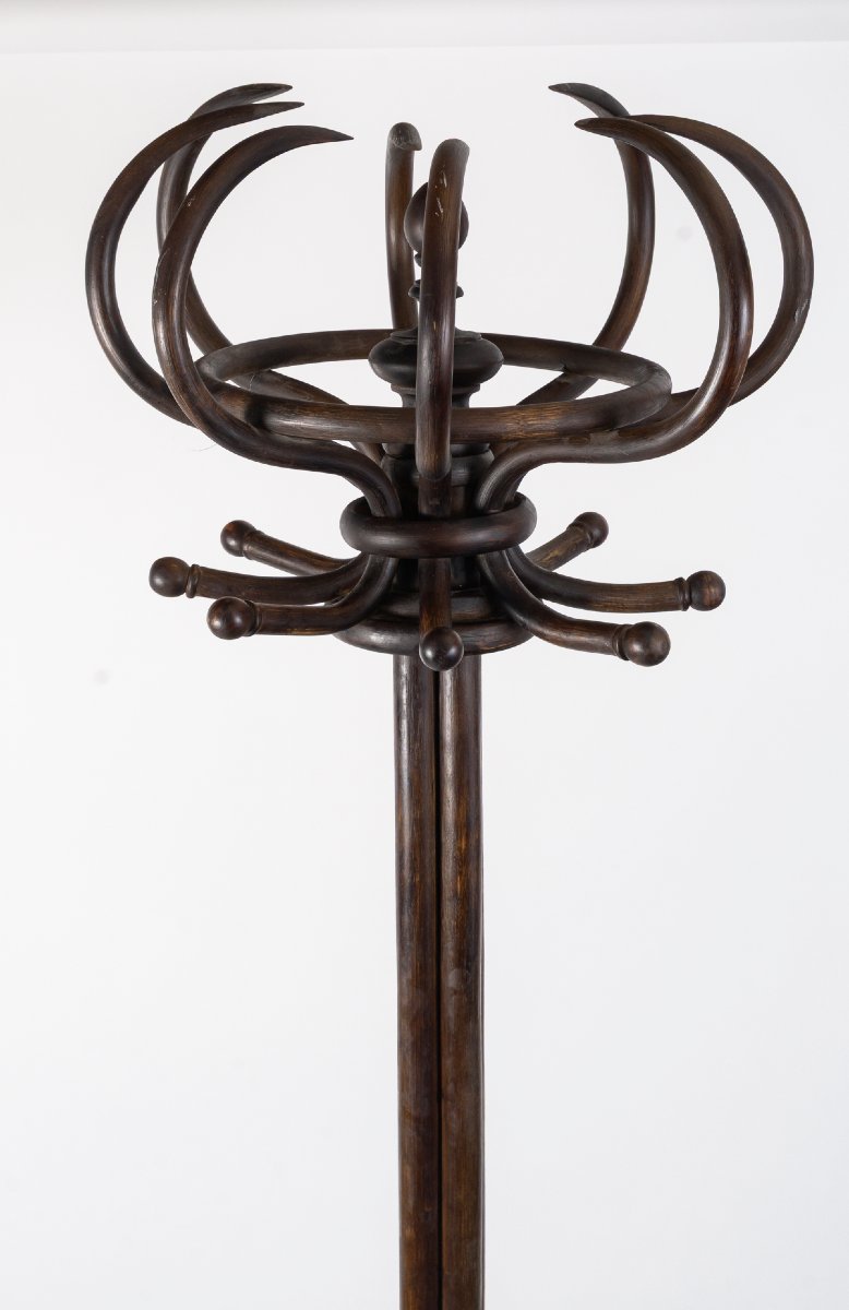 Art Nouveau Coat Rack From Brasserie Parisienne, Made By The Kohn Factory-photo-2