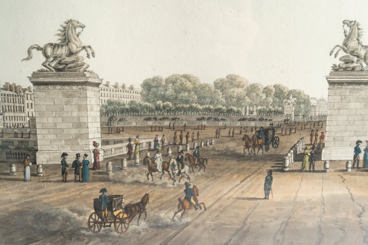 Michel-françois Damame De Martrais (1763–1827), (attributed To), View Of The Entrance To Les Cha-photo-3