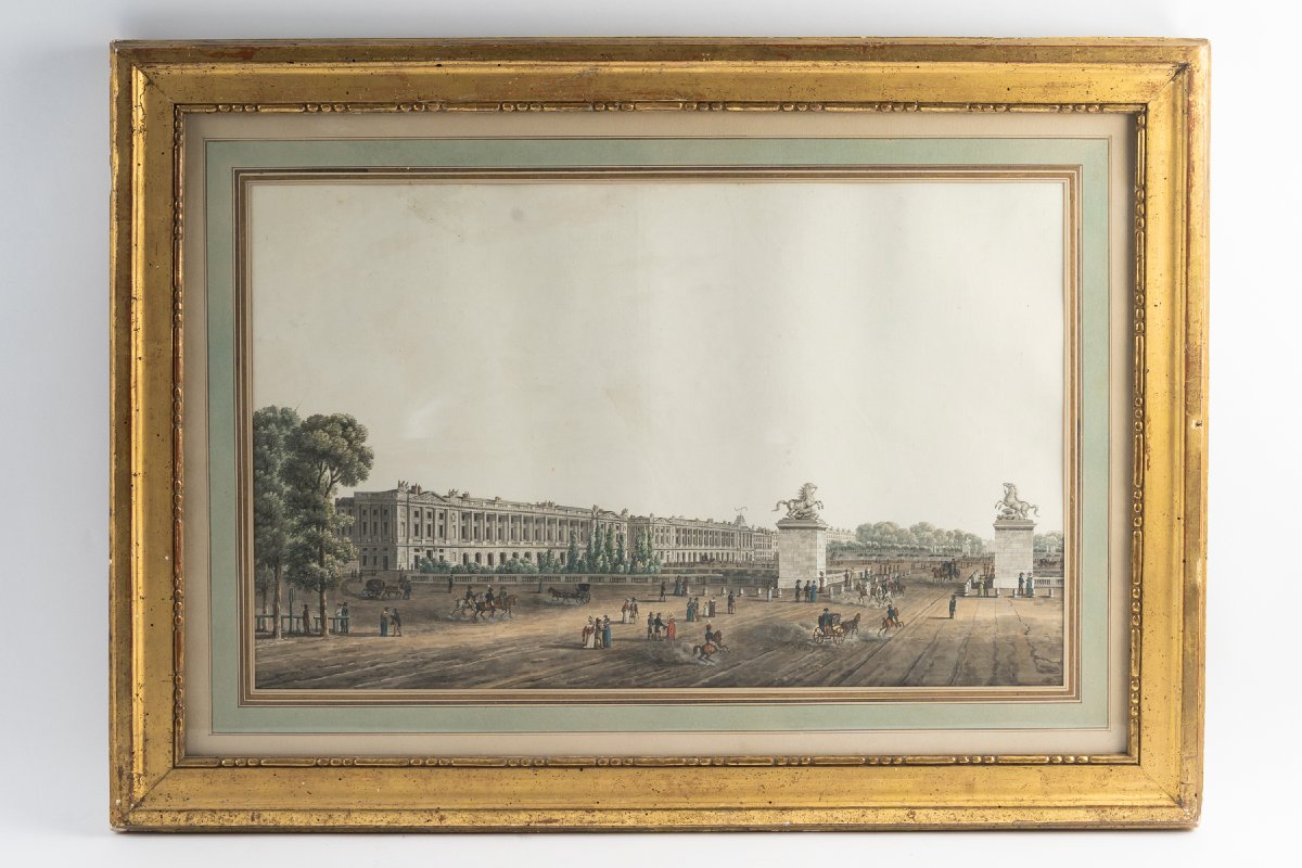 Michel-françois Damame De Martrais (1763–1827), (attributed To), View Of The Entrance To Les Cha-photo-4