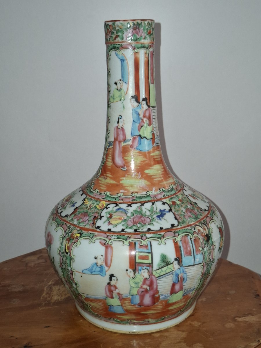 Vase  en Porcelaine  ,de Chine  du XIX siecle-photo-2