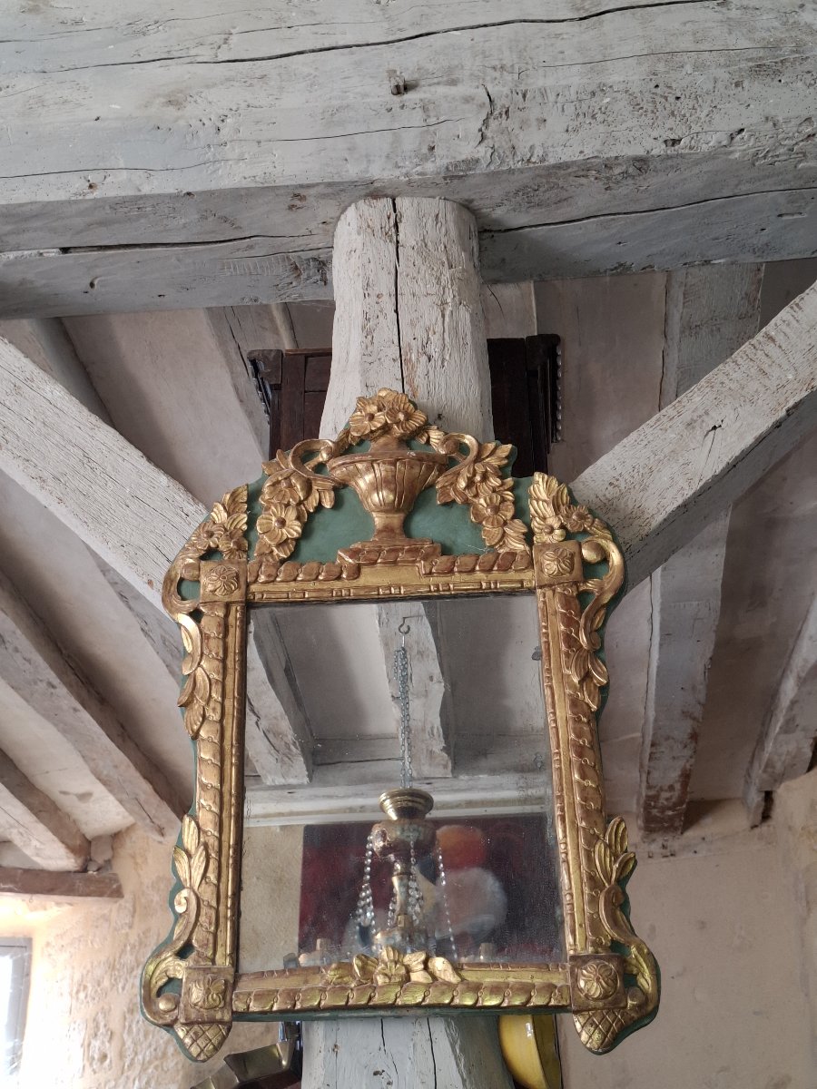 Miroir   d'époque Louis XV en bois doré  circa 1750-photo-3