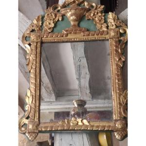 Louis XV-era Mirror In Gilded Wood, Circa 1750