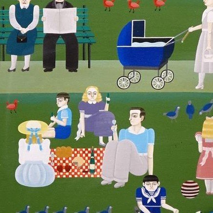 Le Parc, Tableau, Shigeo Okumura, Peinture Acrylique Sur Toile-photo-3