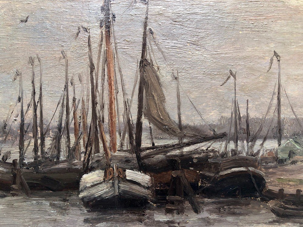 Vue Sur Le Port, Joseph Van De Wall Perné (1877 - 1941), Tableau-photo-2