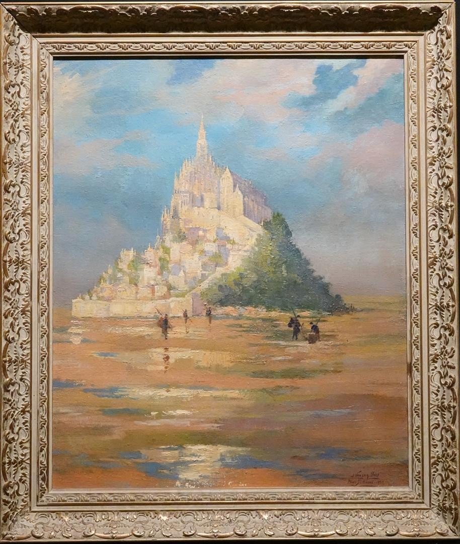 Johannes Van Der Bilt, Mont Saint Michel, Oil On Canvas, Signed