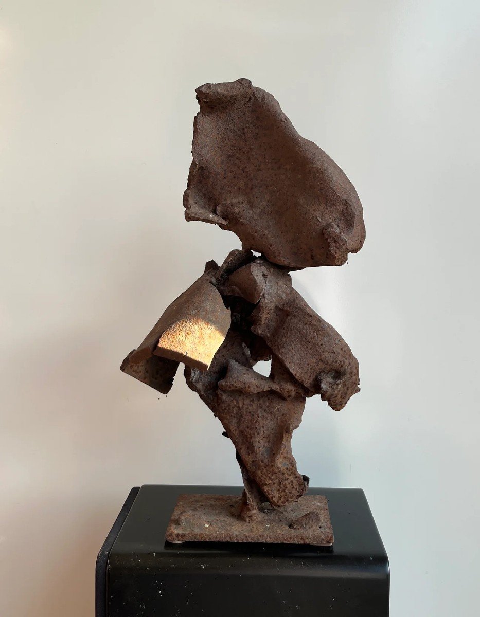 Theo Niermeyer, Sculpture (composition En Fer Avec Rouille)-photo-1