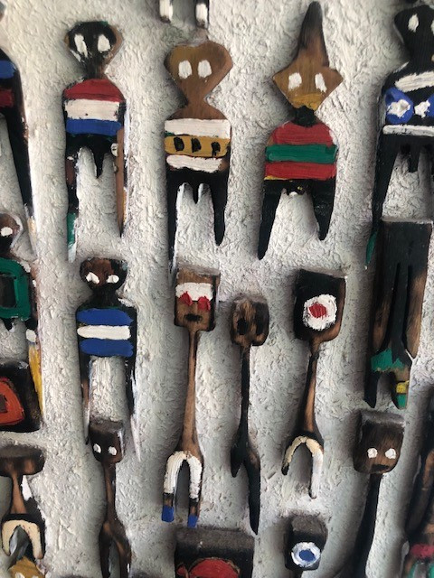 Alex Nwokolo (1963), The Seventh Elements, Carved Wood Mounted On Panel-photo-1
