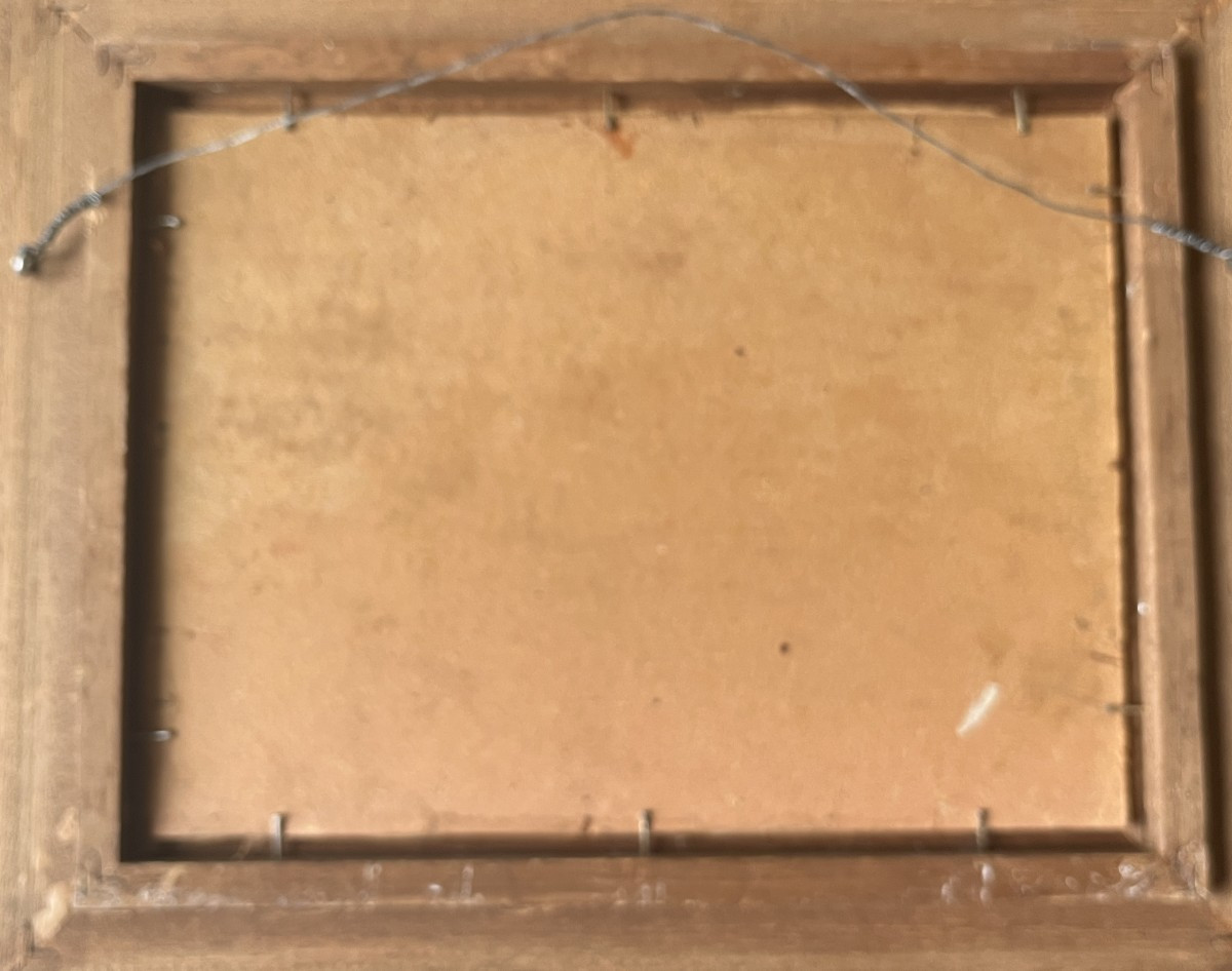 Des voiliers amarrés par une journée ensoleillée, Huile, Peintre à Identifier-photo-3