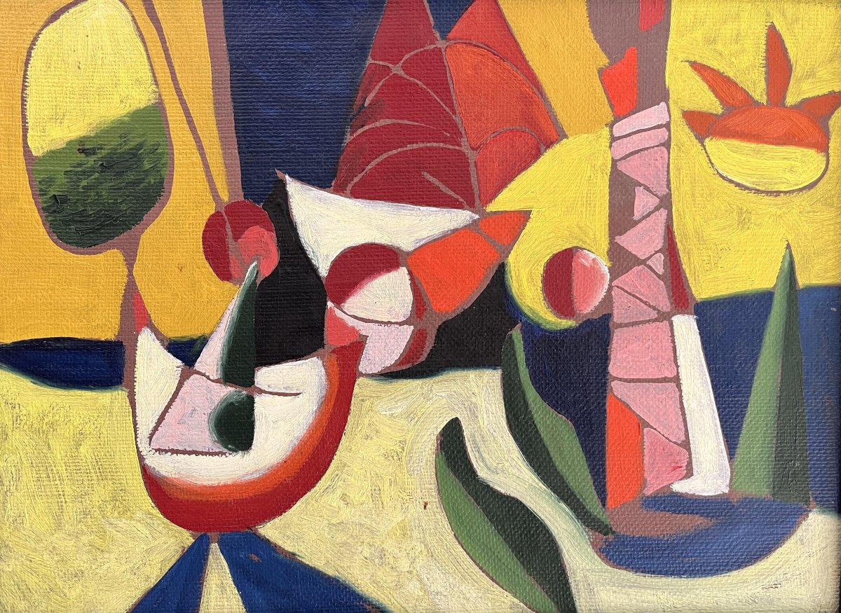 Attributed To Wim Wander Kersten, Abstract Composition, Oil On Canvas,