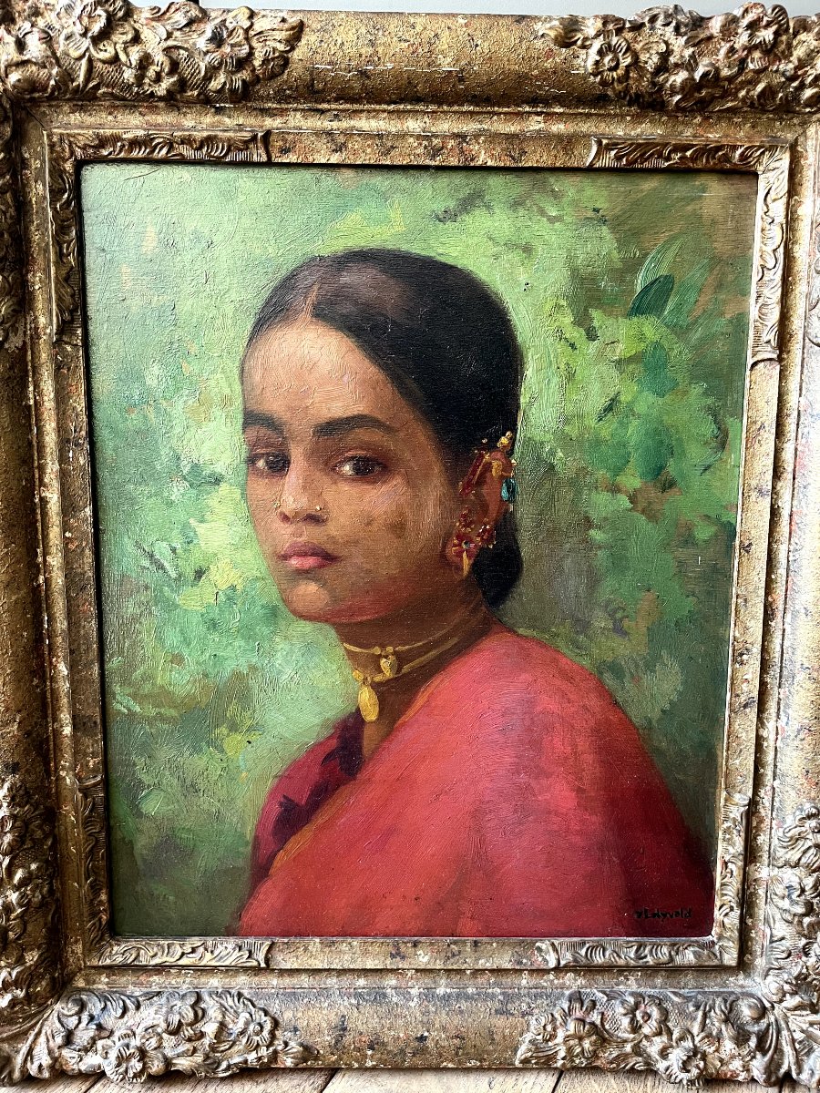 Théodore Bernard van Lelyveld (1867–1954) beauté balinaise, huile-photo-2